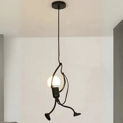 Lustra MODERNA, tip Pendul, FUNTASIA, Figurina, 1xE27, Inaltime Reglabila, Negru Lustre Industrial Default Title Alessandro Design