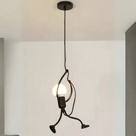Lustra MODERNA, tip Pendul, FUNTASIA, Figurina, 1xE27, Inaltime Reglabila, Negru Lustre Industrial Default Title Alessandro Design