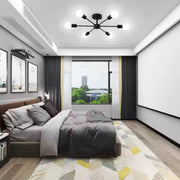 Lustr Mikkos 6XE27, průměr 49cm, Černá Moderní Lustry Výchozí název Alessandro Design