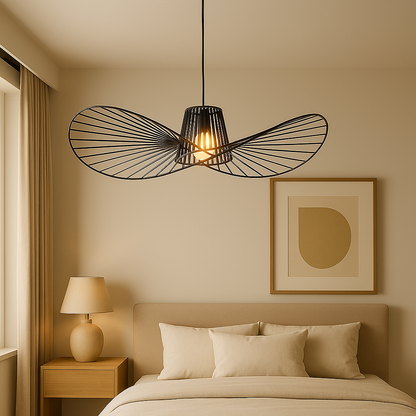 ELIAS Závěsný lustr 60cm, 1x E27, Kov, Nastavitelná výška, Černá Moderní Lustry Výchozí název Alessandro Design