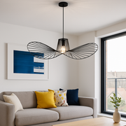 ELIAS Závěsný lustr 60cm, 1x E27, Kov, Nastavitelná výška, Černá Moderní Lustry Výchozí název Alessandro Design