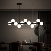 Moderní lustr LOFT Pavilion, 11x G9, černý, kov, výškově nastavitelné moderní lustry Výchozí název Alessandro Design