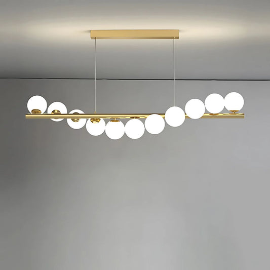 Halový lustr LOFT, 11x G9, zlatá bílá, kov, nastavitelná výška, elegantní moderní lustry Výchozí název Alessandro Design