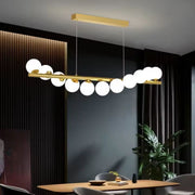 Halový lustr LOFT, 11x G9, zlatá bílá, kov, nastavitelná výška, elegantní moderní lustry Výchozí název Alessandro Design