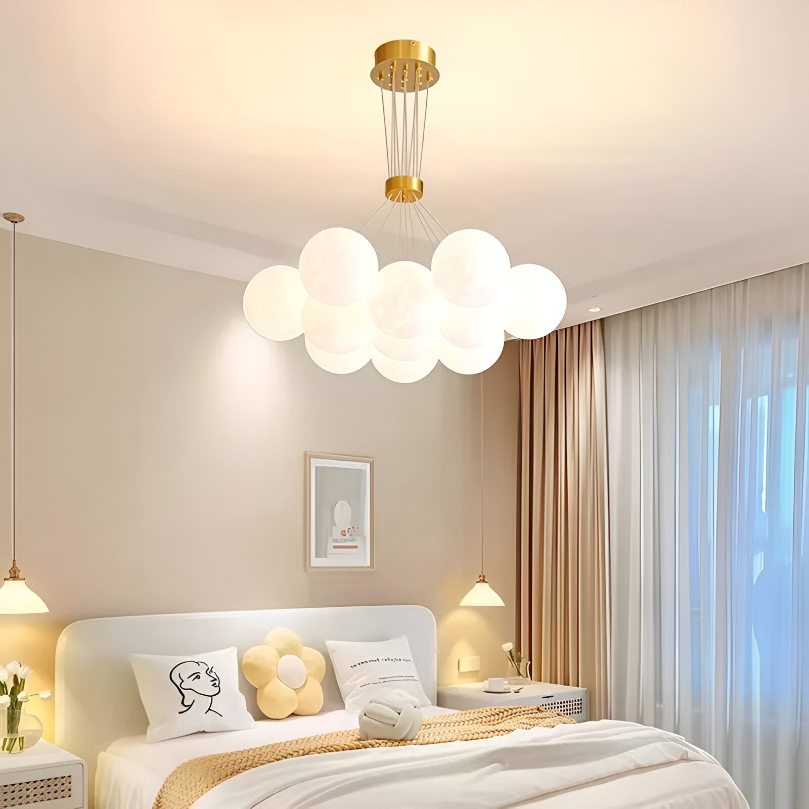 Lustra MODERNA LOFT Bagliore, Glob, 11xE27, Inaltime Reglabila, Auriu Lustre Moderne Default Title Alessandro Design