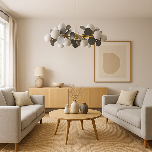 Závěsný lustr SVEN, 15x G9, šedý LED lustr Výchozí název Alessandro Design