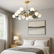 Závěsný lustr SVEN, 15x G9, šedý LED lustr Výchozí název Alessandro Design