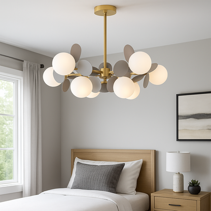 Závěsný lustr SVEN, 15x G9, šedý LED lustr Výchozí název Alessandro Design