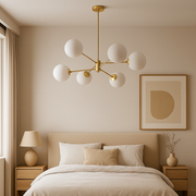 LOFT závěsný lustr, 6x E27, zlaté moderní lustry Výchozí název Alessandro Design