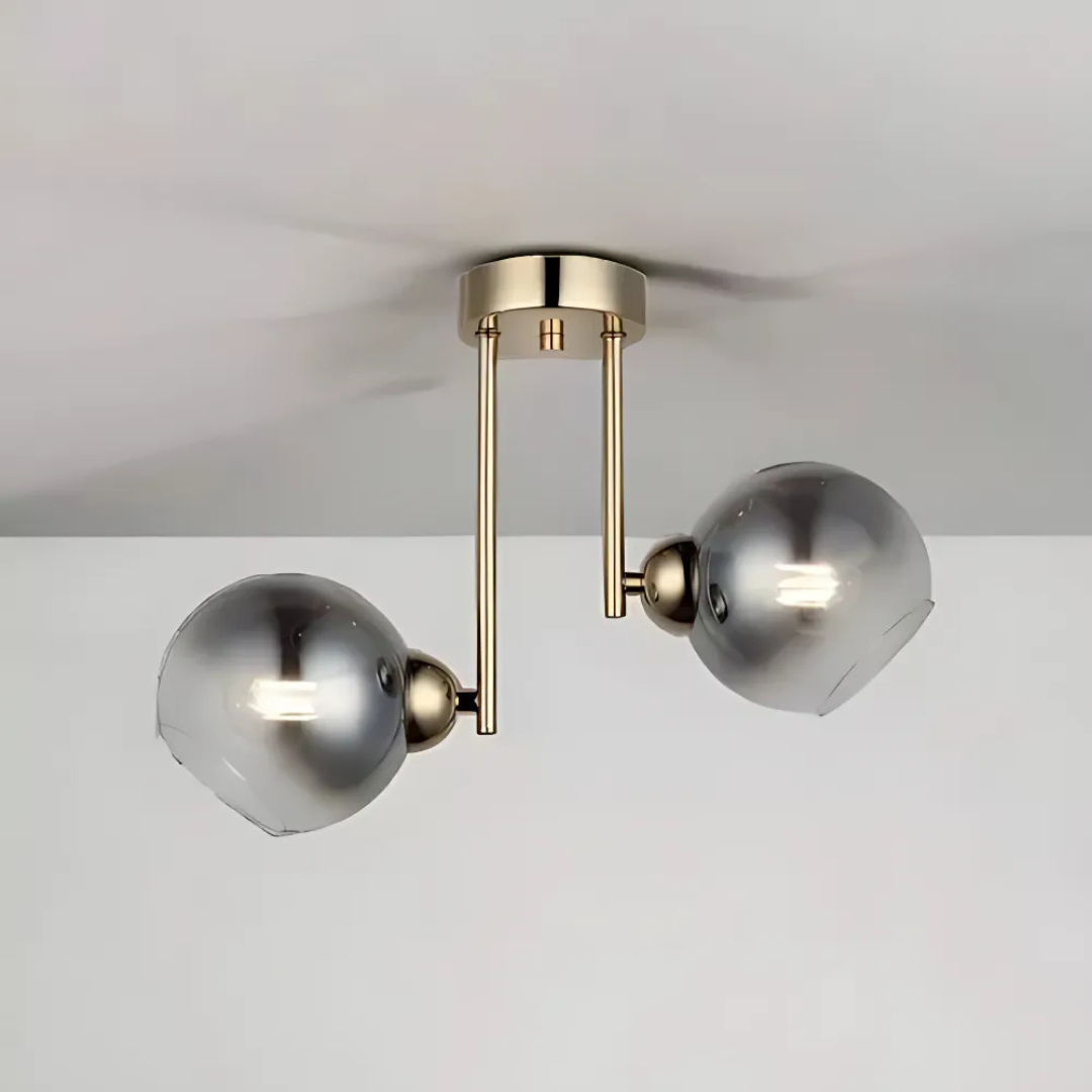 MODUS moderní žárovkový lustr, 2x E27, zlatý, kovový Moderní lustry Výchozí název Alessandro Design