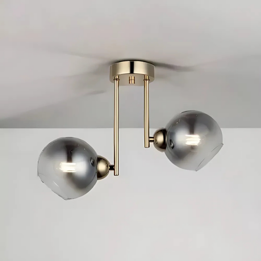MODUS moderní žárovkový lustr, 2x E27, zlatý, kovový Moderní lustry Výchozí název Alessandro Design