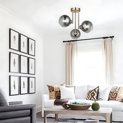Moderní lustr s žárovkou MODUS, 3x E27, zlatá, kov Moderní lustry Výchozí název Alessandro Design