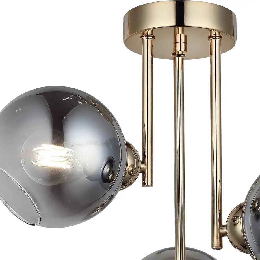 Moderní lustr s žárovkou MODUS, 3x E27, zlatá, kov Moderní lustry Výchozí název Alessandro Design