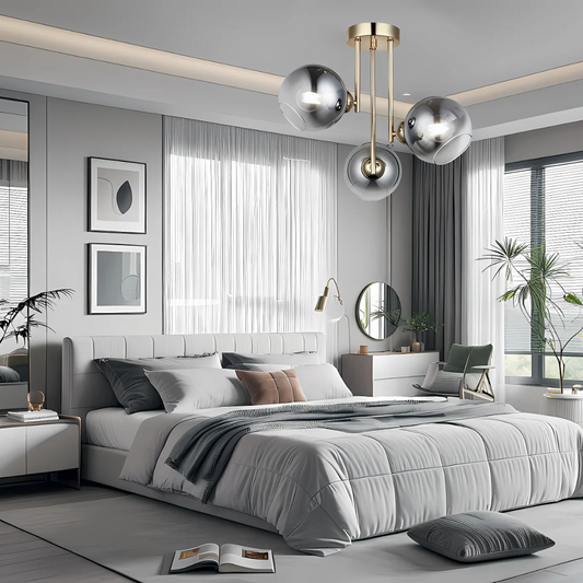 Moderní lustr s žárovkou MODUS, 3x E27, zlatá, kov Moderní lustry Výchozí název Alessandro Design