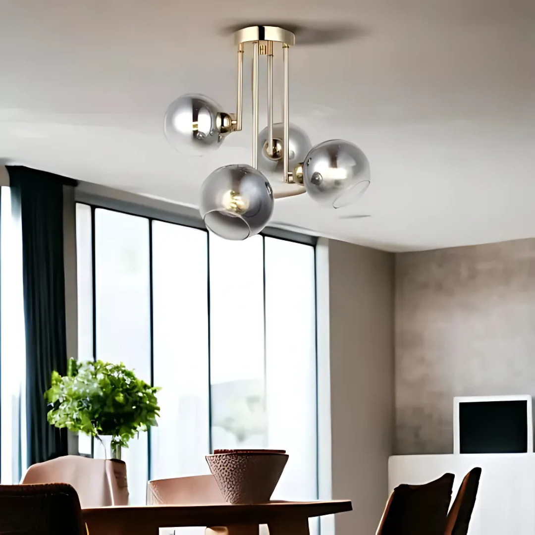 MODUS moderní žárovkový lustr, 4x E27, zlatý, kovový Moderní lustry Výchozí název Alessandro Design