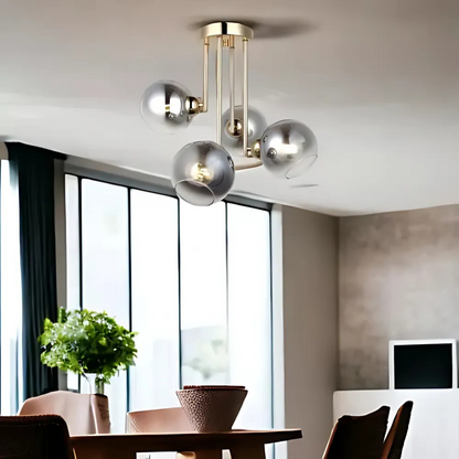 MODUS moderní žárovkový lustr, 4x E27, zlatý, kovový Moderní lustry Výchozí název Alessandro Design