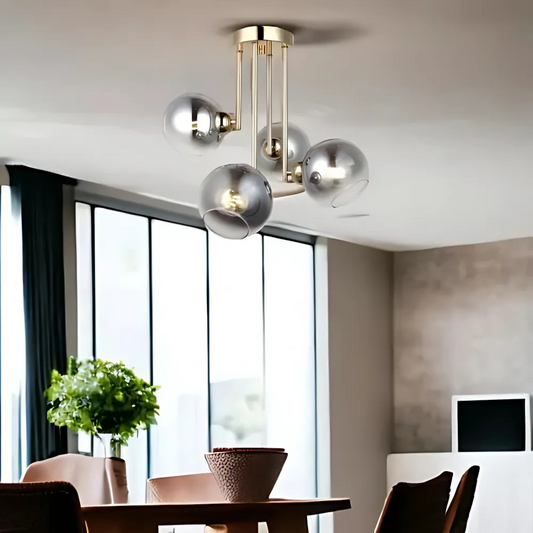 MODUS moderní žárovkový lustr, 4x E27, zlatý, kovový Moderní lustry Výchozí název Alessandro Design