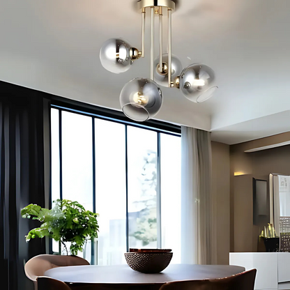 MODUS moderní žárovkový lustr, 4x E27, zlatý, kovový Moderní lustry Výchozí název Alessandro Design