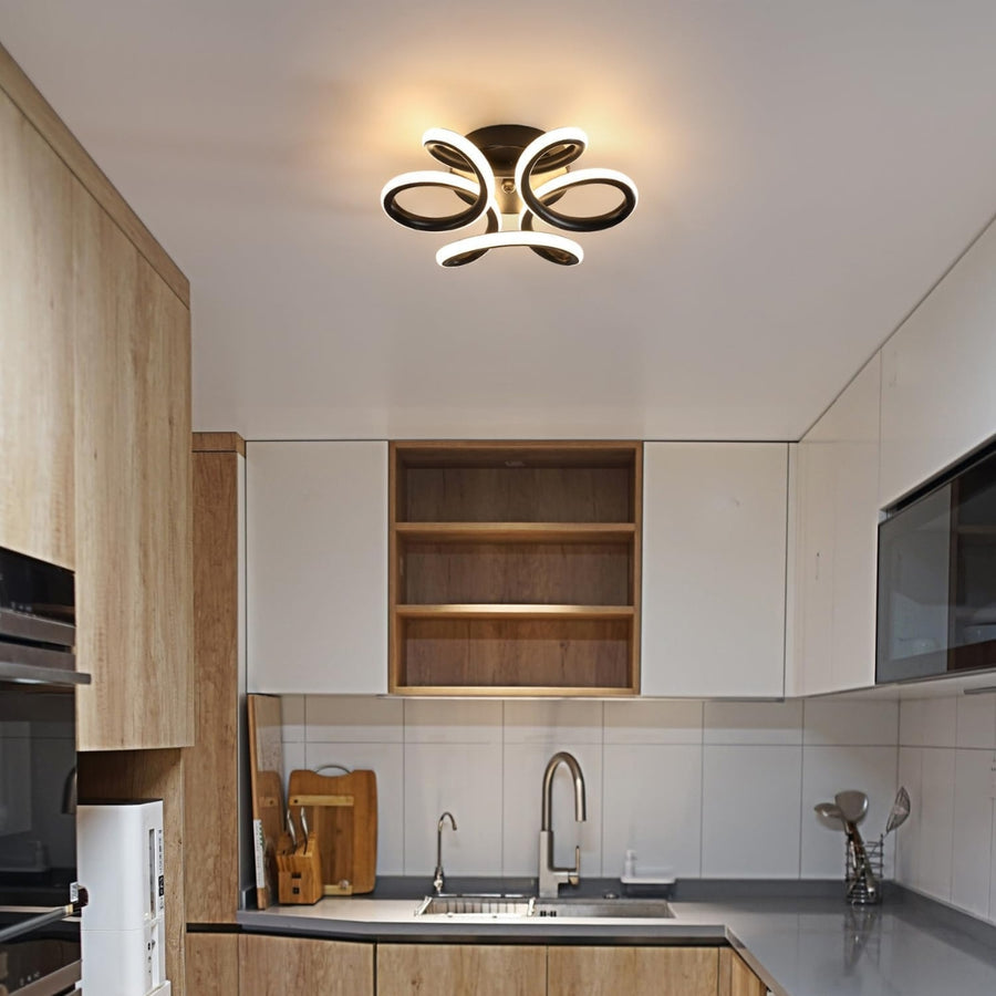 LED lustr VERTEX HELIX, 65W, studené/teplé/neutrální světlo, černé LED lustry Výchozí název Alessandro Design