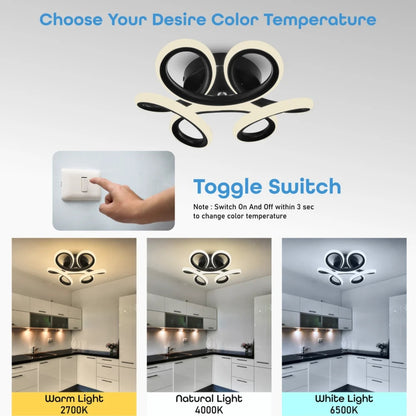 LED lustr VERTEX HELIX, 65W, studené/teplé/neutrální světlo, černé LED lustry Výchozí název Alessandro Design