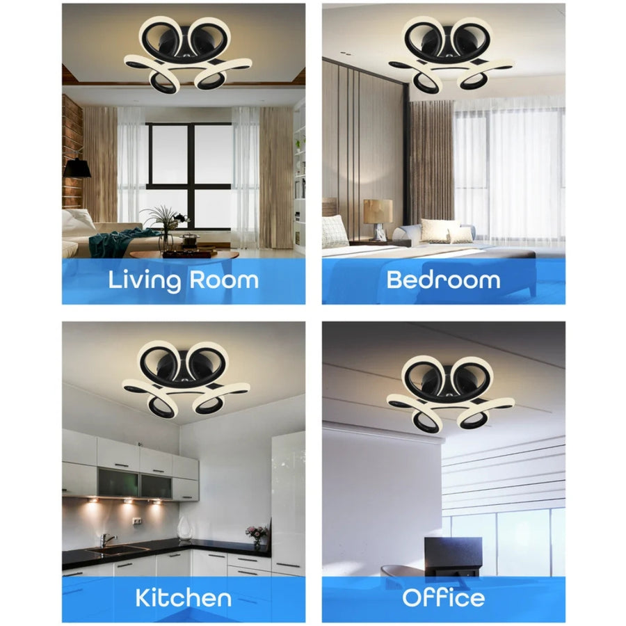 LED lustr VERTEX HELIX, 65W, studené/teplé/neutrální světlo, černé LED lustry Výchozí název Alessandro Design