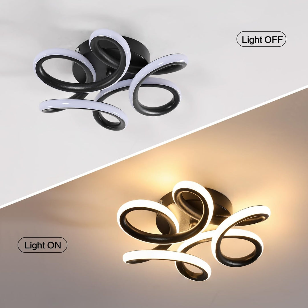 LED lustr VERTEX HELIX, 65W, studené/teplé/neutrální světlo, černé LED lustry Výchozí název Alessandro Design