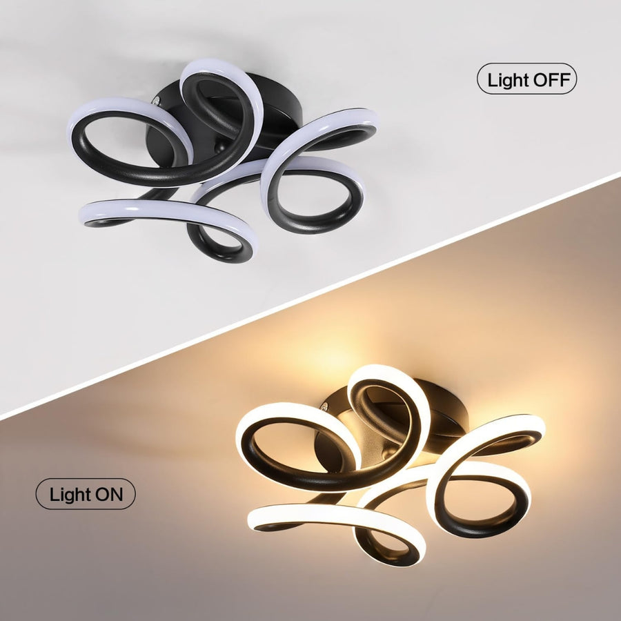 LED lustr VERTEX HELIX, 65W, studené/teplé/neutrální světlo, černé LED lustry Výchozí název Alessandro Design