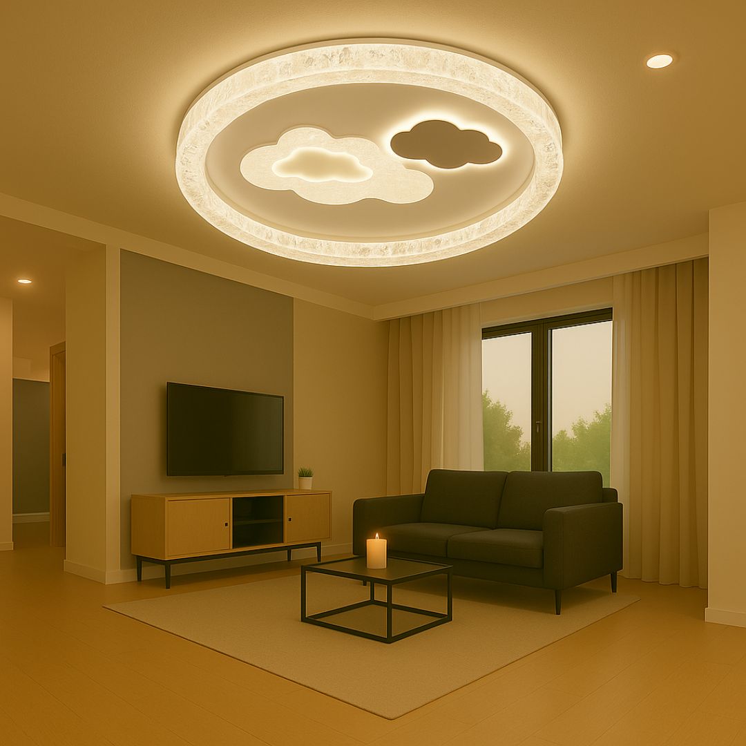 LED lustr SKYForma Starry, 61W, studené/teplé/neutrální světlo, černé LED lustry Výchozí název Alessandro Design
