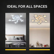 LED lustr s dálkovým ovládáním IPOMOEA 85W, 5 hvězdiček, Studené/Teplé/Neutrální světlo, Stmívatelné, Bílý LED lustr s dálkovým ovládáním Výchozí název Alessandro Design
