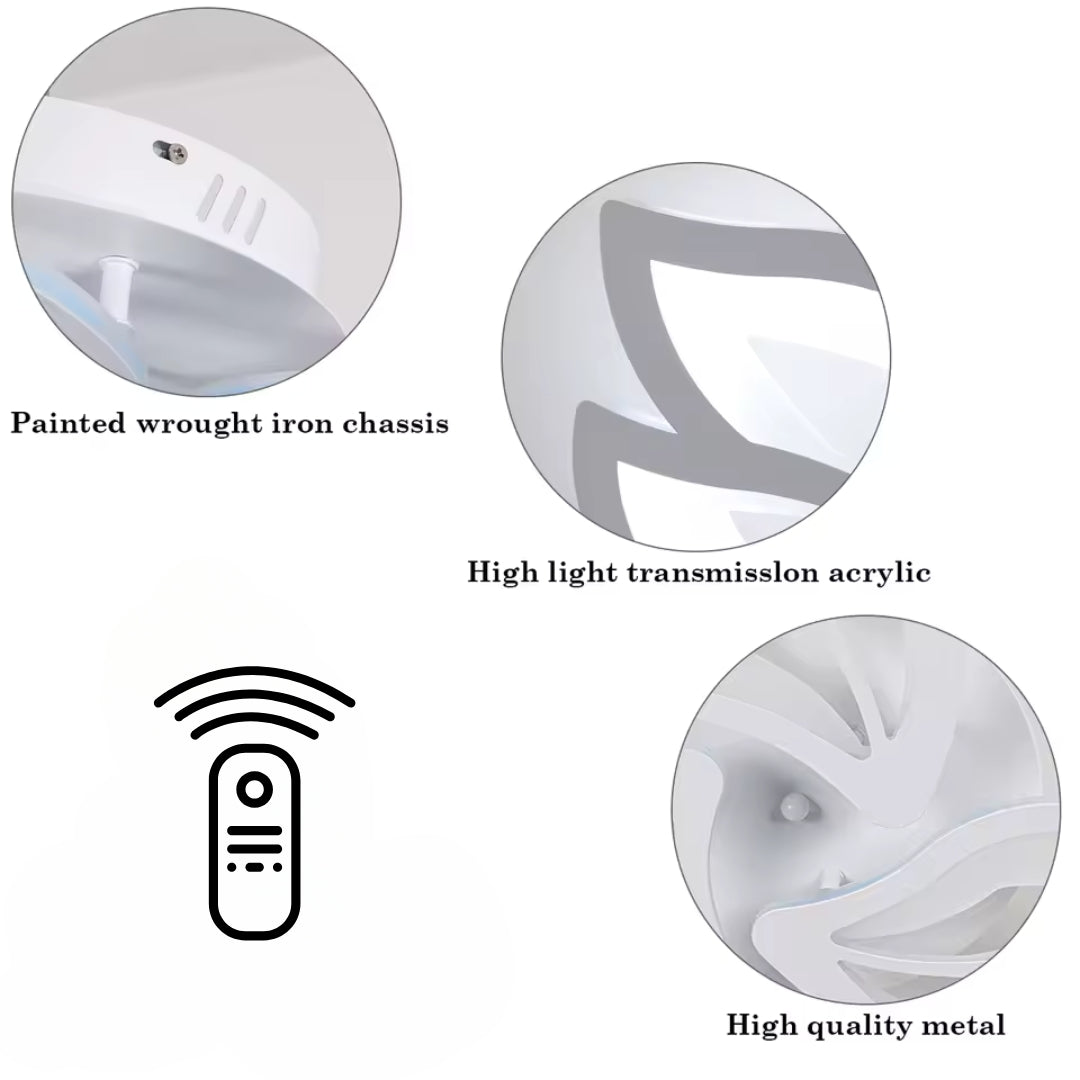 LED lustr s dálkovým ovládáním LILY 40W, 3 Elements, Studené/Teplé/Neutrální světlo, Stmívatelné, Bílý LED lustr s dálkovým ovládáním Výchozí název Alessandro Design