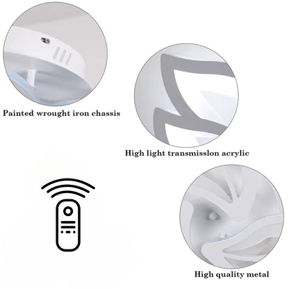 LED lustr s dálkovým ovládáním LILY 40W, 3 Elements, Studené/Teplé/Neutrální světlo, Stmívatelné, Bílý LED lustr s dálkovým ovládáním Výchozí název Alessandro Design