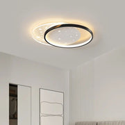 LED lustr s dálkovým ovládáním LUNARO 110W, 2 kruhy, studené/teplé/neutrální světlo, stmívatelné, černá bílá LED lustry s dálkovým ovládáním Výchozí název Alessandro Design
