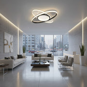 LED lustr s dálkovým ovládáním VARIO 69W, oválný, studené/teplé/neutrální světlo, stmívatelné, černé LED lustry s dálkovým ovládáním Výchozí název Alessandro Design
