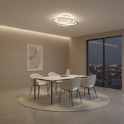 LED lustr s dálkovým ovládáním VOLTA 125W, oválný, studené/teplé/neutrální světlo, stmívatelný, černý