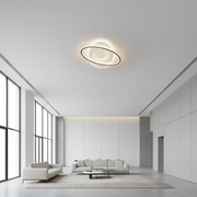 LED lustr s dálkovým ovládáním VOLTA 125W, oválný, studené/teplé/neutrální světlo, stmívatelný, černý