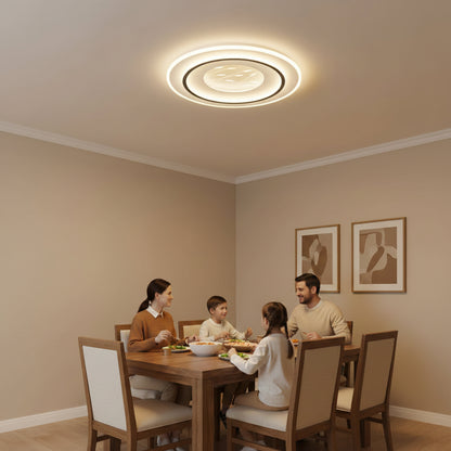 LED lustr s dálkovým ovládáním LINEA 125W, kulatý, studené/teplé/neutrální světlo, stmívatelný, černý