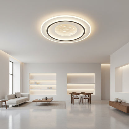 LED lustr s dálkovým ovládáním LINEA 125W, kulatý, studené/teplé/neutrální světlo, stmívatelný, černý