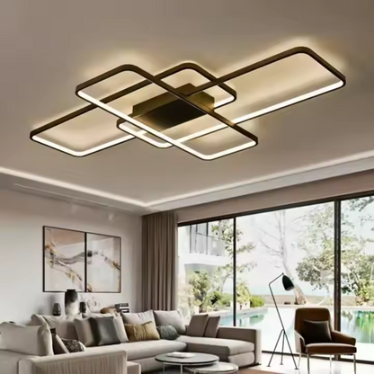 IANUSIS LED lustr s dálkovým ovládáním 95W, 3 prvky, studené/teplé/neutrální světlo, stmívatelné, černé LED lustry s dálkovým ovládáním Výchozí název Alessandro Design