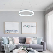LED lustr s dálkovým ovládáním ANINA 34W, studené/teplé/neutrální světlo, stmívatelné, bílé, výškově nastavitelné LED lustry s dálkovým ovládáním Výchozí název Alessandro Design