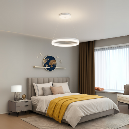 LED lustr s dálkovým ovládáním ANINA 34W, studené/teplé/neutrální světlo, stmívatelné, bílé, výškově nastavitelné LED lustry s dálkovým ovládáním Výchozí název Alessandro Design