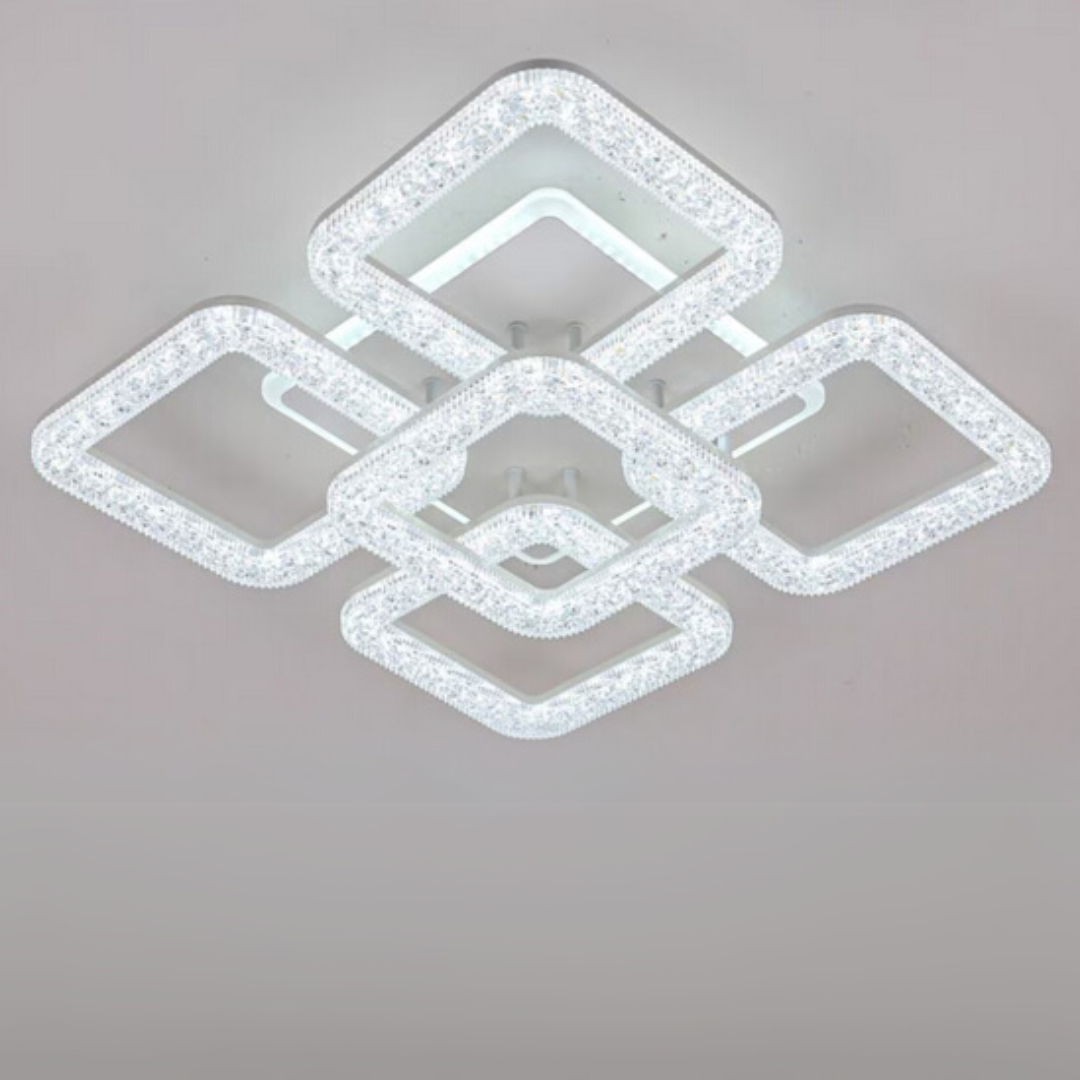 LED lustr Astrid s dálkovým ovládáním, 134W, stmívatelný, bílé LED lustry s dálkovým ovládáním Výchozí název Alessandro Design