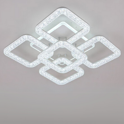 LED lustr Astrid s dálkovým ovládáním, 134W, stmívatelný, bílé LED lustry s dálkovým ovládáním Výchozí název Alessandro Design