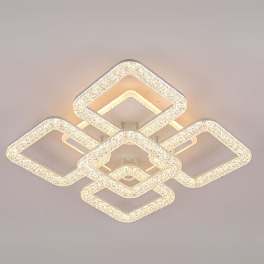LED lustr Astrid s dálkovým ovládáním, 134W, stmívatelný, bílé LED lustry s dálkovým ovládáním Výchozí název Alessandro Design