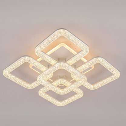 LED lustr Astrid s dálkovým ovládáním, 134W, stmívatelný, bílé LED lustry s dálkovým ovládáním Výchozí název Alessandro Design