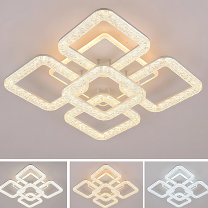 LED lustr Astrid s dálkovým ovládáním, 134W, stmívatelný, bílé LED lustry s dálkovým ovládáním Výchozí název Alessandro Design