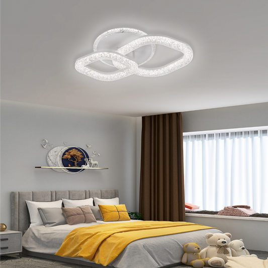 Asgard LED lustr 29W s dálkovým ovládáním, stmívatelné světlo, bílé LED lustry s dálkovým ovládáním Výchozí název Alessandro Design