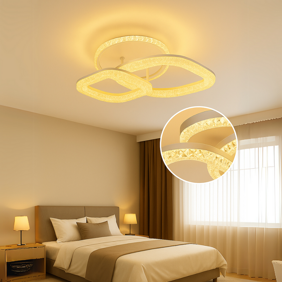Asgard LED lustr 29W s dálkovým ovládáním, stmívatelné světlo, bílé LED lustry s dálkovým ovládáním Výchozí název Alessandro Design