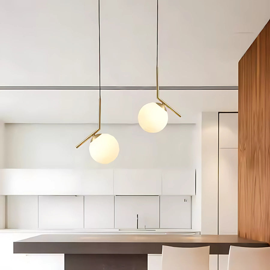 Lustr LOFT Haven, 1x E27, zlatá bílá, kov, nastavitelná výška, moderní moderní lustry Výchozí název Alessandro Design