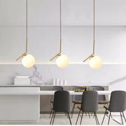 Lustr LOFT Haven, 1x E27, zlatá bílá, kov, nastavitelná výška, moderní moderní lustry Výchozí název Alessandro Design