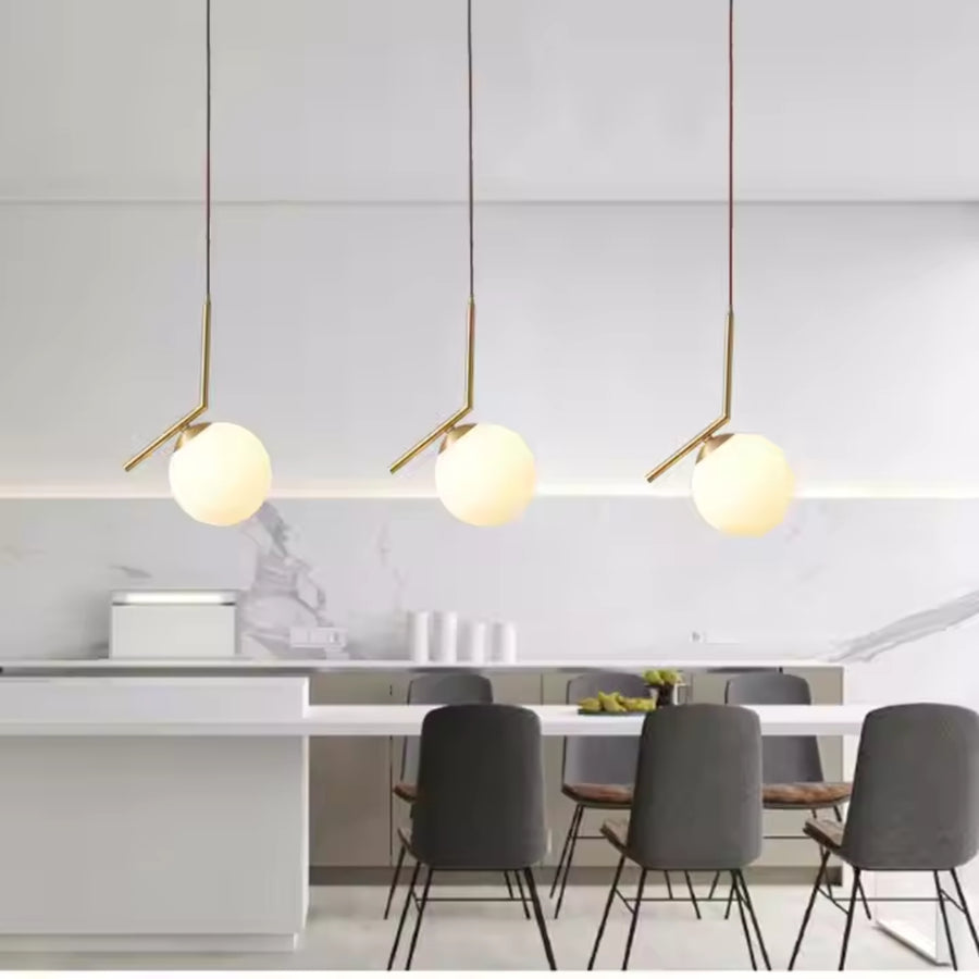 Lustr LOFT Haven, 1x E27, zlatá bílá, kov, nastavitelná výška, moderní moderní lustry Výchozí název Alessandro Design